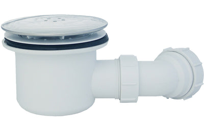 45mm Low Profile Square Tray & Waste - White All Sizes