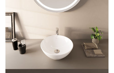 VitrA Options 430x430mm 0TH Basin w/Overflow - White VTPB0002