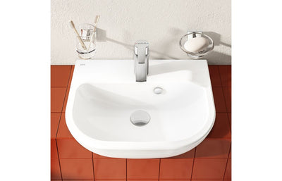 VitrA S20 450x350mm 1TH Semi Recessed Basin - White VTPB1026