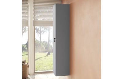 VitrA Root Groove 40cm 2 Door Tall Unit (LH Hinge) - Matt Grey VTFT2364