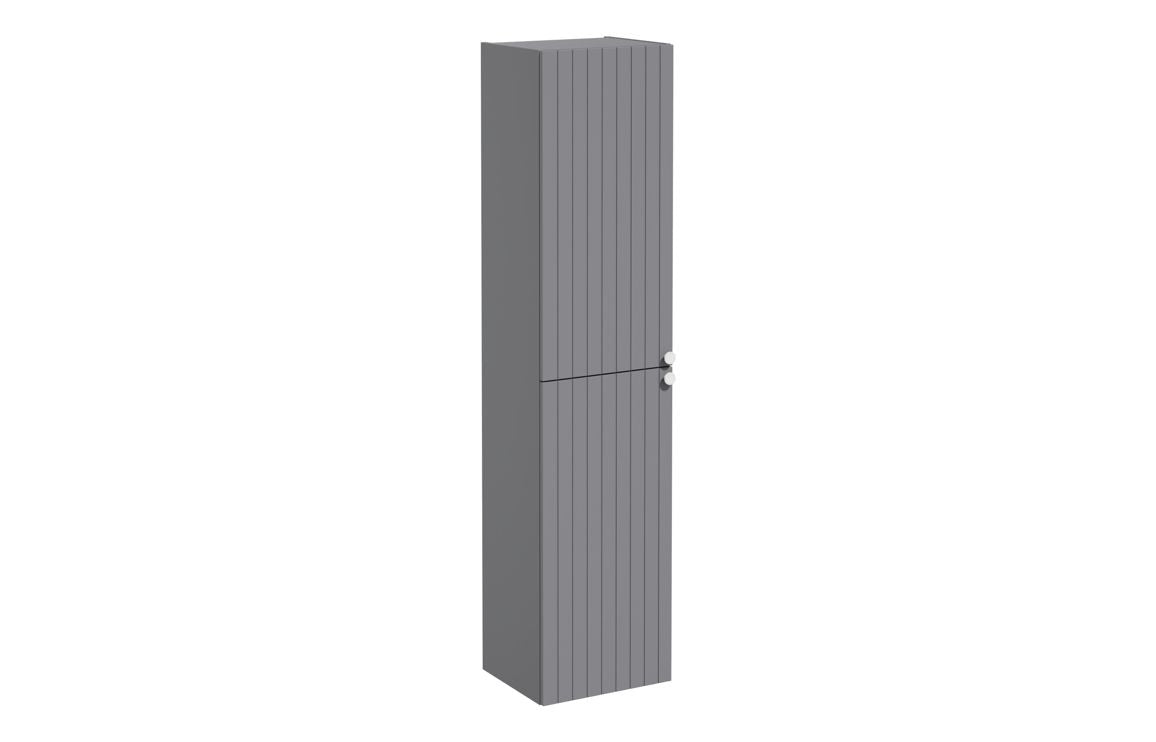 VitrA Root Groove 40cm 2 Door Tall Unit (LH Hinge) - Matt Grey VTFT2364