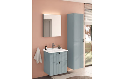 VitrA Root Groove 40cm 2 Door Tall Unit (LH Hinge) - Matt Fjord Green VTFT2346