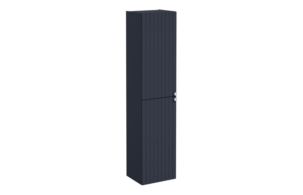VitrA Root Groove 40cm 2 Door Tall Unit (LH Hinge) - Matt Dark Blue VTFT2374