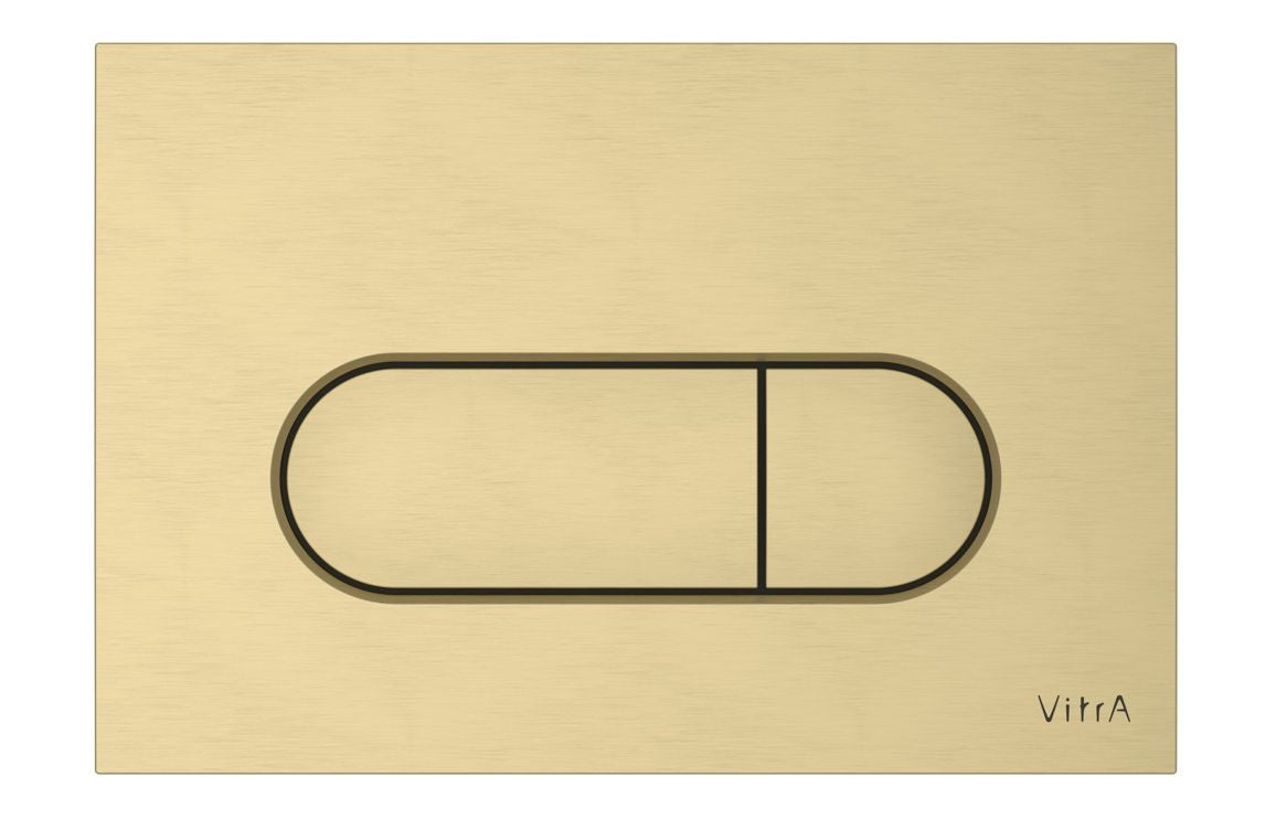 VitrA Loop Round Flush Plate - Brushed Gold VTAC0236