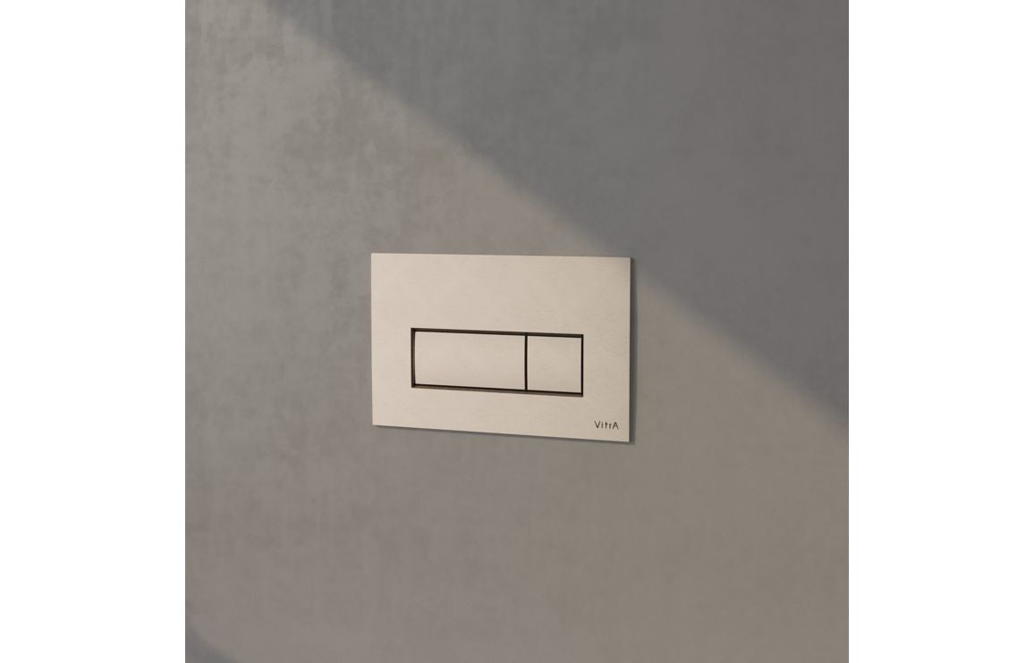 VitrA Loop Square Flush Plate - Brushed Nickel VTAC0244