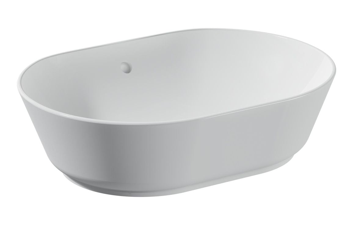 VitrA Geo 545x400mm 0TH Basin w/Overflow - White VTPB0010