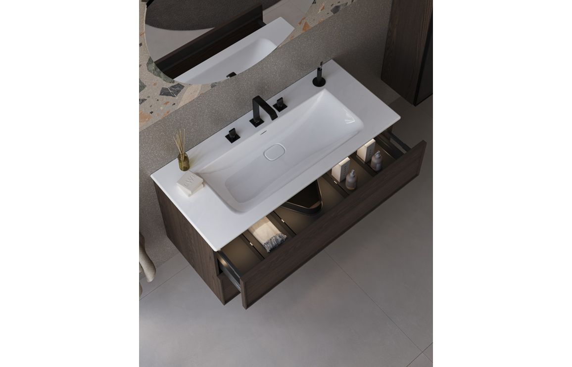 VitrA Suit 3-Hole Basin Mixer - Gloss Black VTTS3012