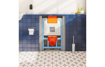 VitrA V-Fix Prime Reduced Height (82cm) WH WC Frame & 3/6L Cistern (Floor/Wall Fix) VTWP0042