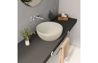 VitrA Outline 405x405mm Recycled 0TH Basin Only - Matt Taupe VTPB0218