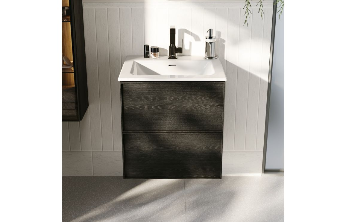 VitrA Suit Basin Mixer (Side Handle) - Gloss Black VTTS1192