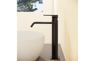VitrA Suit Tall Basin Mixer (Top Handle) - Gloss Black VTTS1166