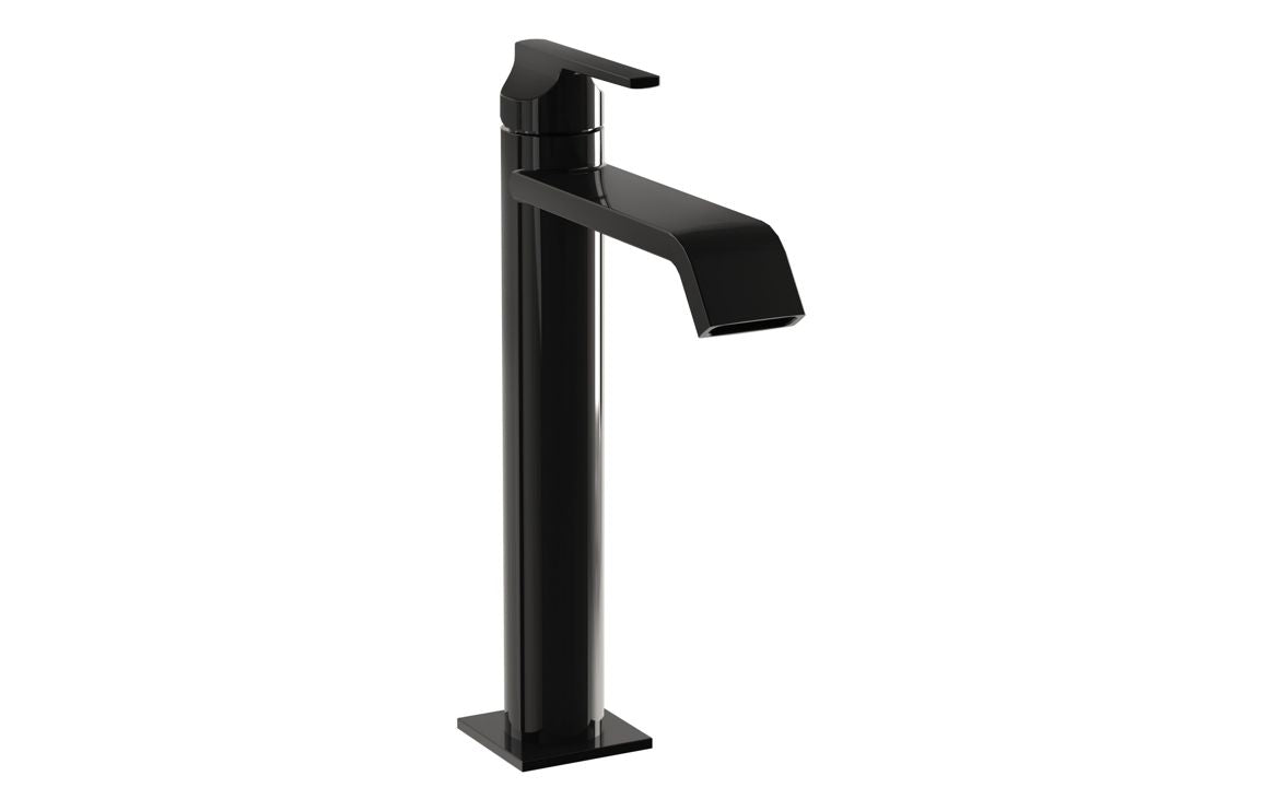 VitrA Suit Tall Basin Mixer (Top Handle) - Gloss Black VTTS1166