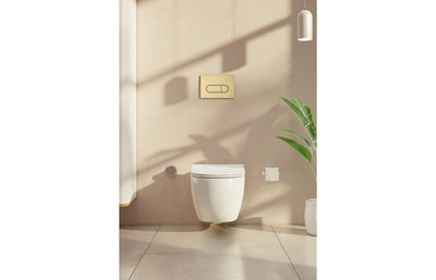VitrA Loop Round Flush Plate - Brushed Gold VTAC0236