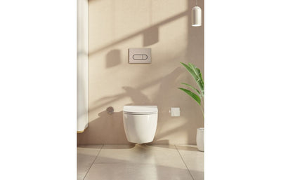 VitrA Loop Round Flush Plate - Brushed Nickel VTAC0274