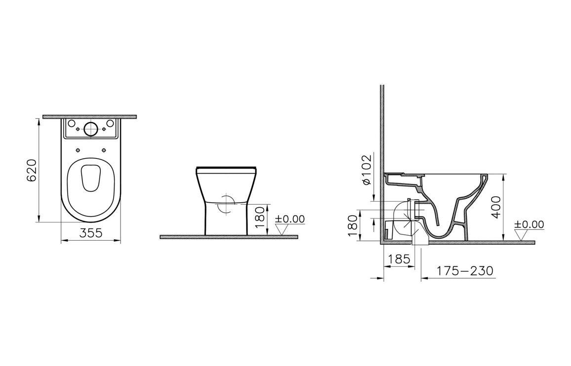VitrA Integra Rimless Fully Shrouded Close Coupled
