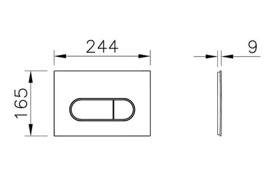 VitrA Loop Round Flush Plate - Gloss White VTAC0278