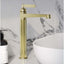 Abbey Brushed Gold Tall Ribbed Basin Tap N23