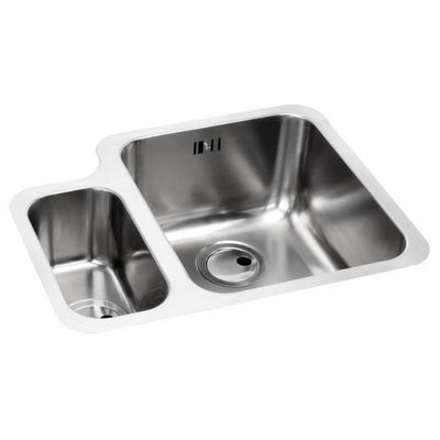 Abode Matrix 1.5 RH Bowl Undermount Kitchen Sink with Astral Sink Tap 572mm L x 450mm W - Stainless Steel