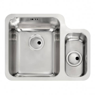 Abode Matrix 1.5 LH Bowl Undermount Kitchen Sink with Nexa Sink Tap 572mm L x 450mm W - Stainless Steel