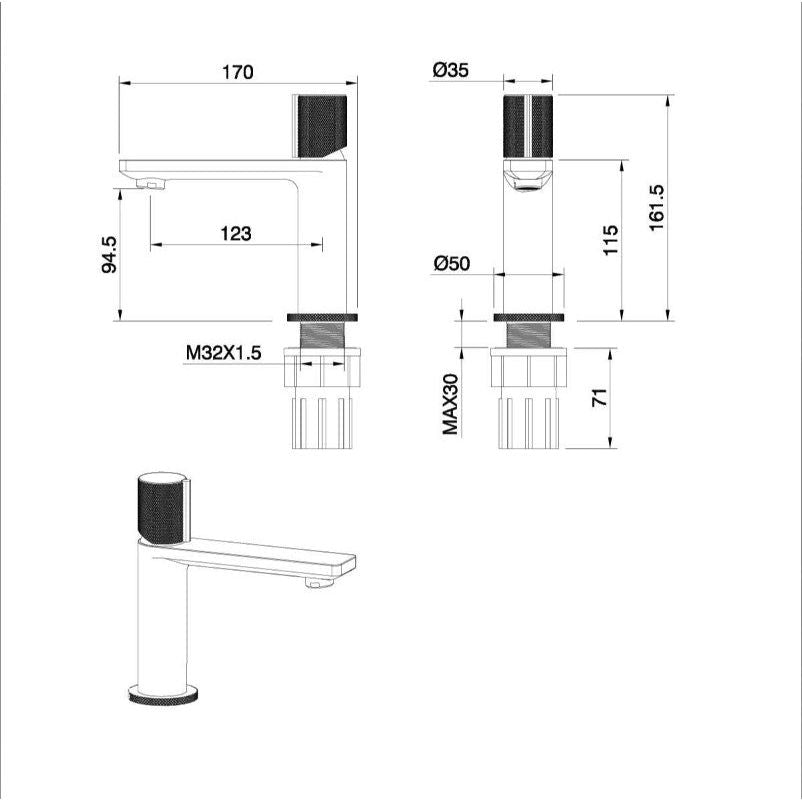 Ajo Basin Mixer Tap