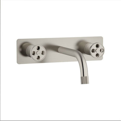 Alpha Brushed Nickel Wall Mounted Bath Tap