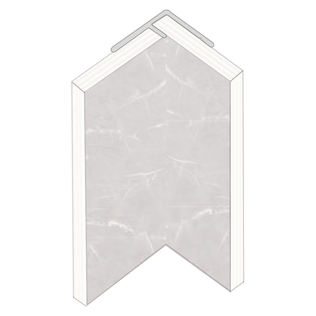 Fibo Aluminium Internal Hidden Profile 2360mm