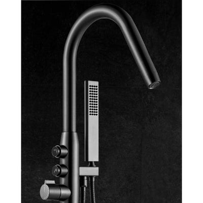 Bisbee Gunmetal Freestanding Bath Shower Mixer Tap