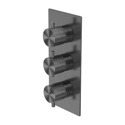 Chelsea Thermostatic Concealed Dual Outlet Shower Valve - Gunmetal