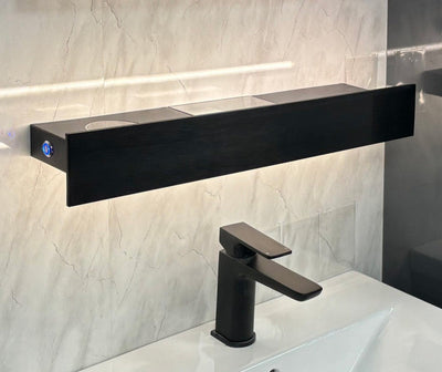 Christian Black Smart Shelf with Ambient Lighting - 800mm N23