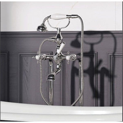 Winston Bath Shower Mixer Tap & 660mm Stand Pipes - Chrome