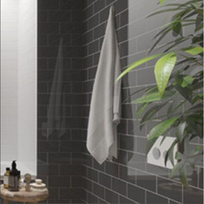 Cleveland Gloss Black Ceramic Tile - 100x300mm