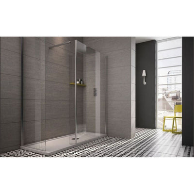 Clover Walk In Shower Enclosure Chrome- 1500 x 700mm