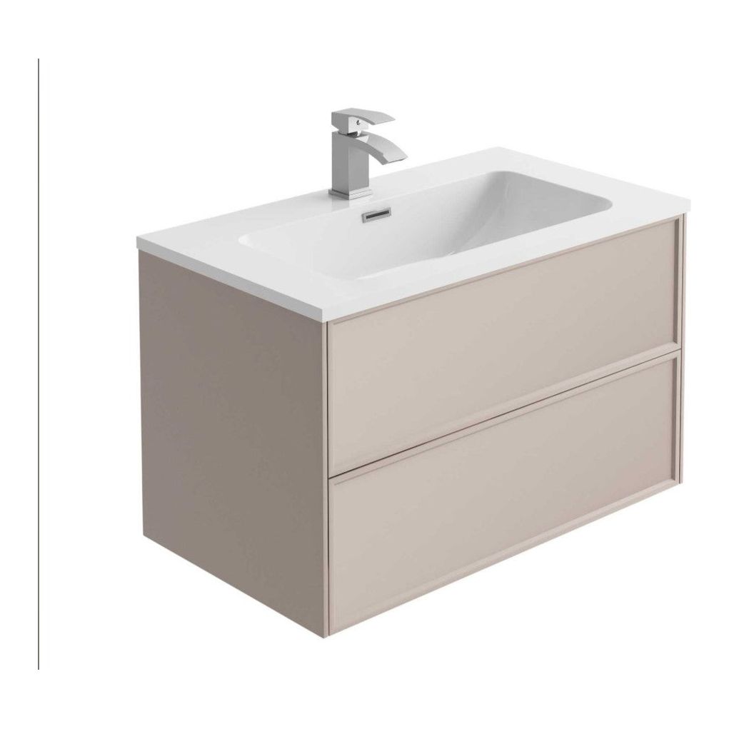 Kendal 800mm Wall Hung Vanity Unit in French Blush