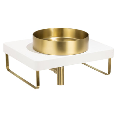 Abode Iox 375mm Round Steel Brass Basin