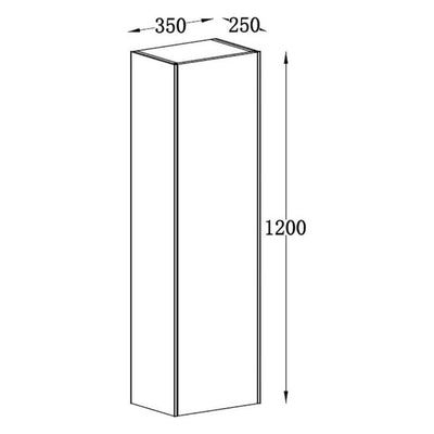 Deane Wall Mounted Tall Storage Cabinet in Matt White