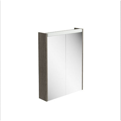 Deane LED Mirrored Wall Cabinet Double Door GREY Linear 550mm