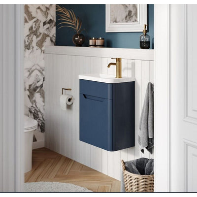 Eon 450mm Wall Hung Cloakroom Vanity Unit in Royal Blue