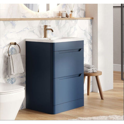 Eon Floor Standing 800mm Vanity Unit in Royal Blue