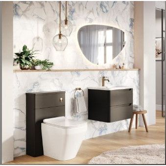 Eon Wall Hung 800mm Vanity Unit in Matt Black