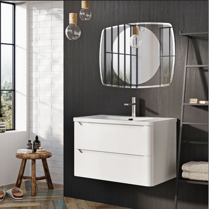 Eon Wall Hung 800mm Vanity Unit in Matt White