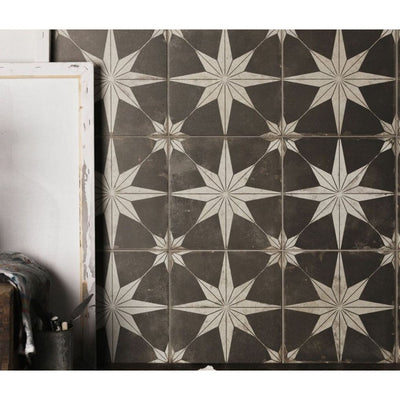 Edinburgh Star Black Reverse Matt Ceramic Tile 450x450mm N23