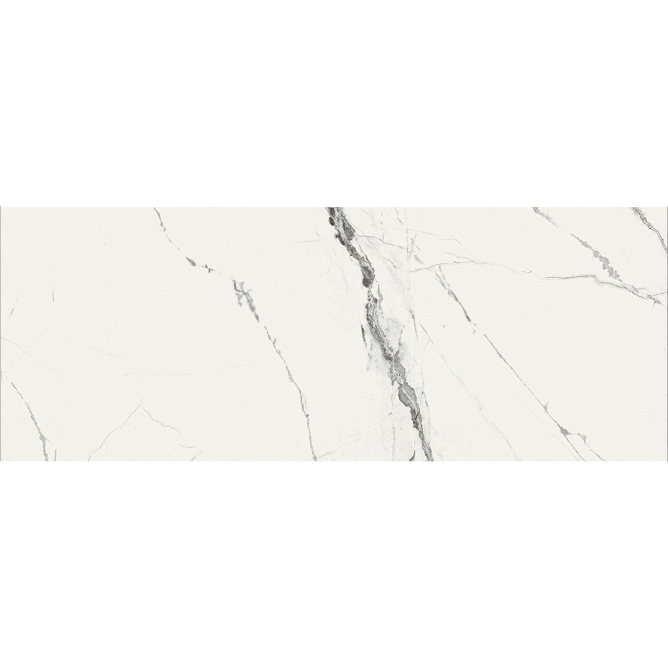 Eufaula White Marble Gloss Porcelain Tile - 450x1200mm N23