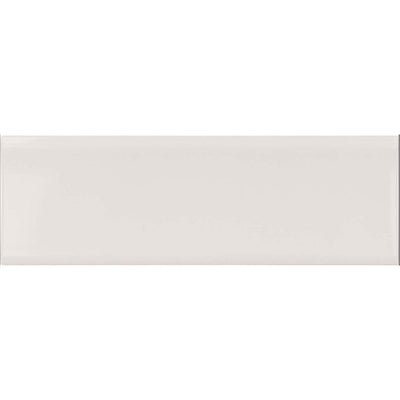 Alicante In Gesso White Gloss Ceramic Tile - 200x65mm N23