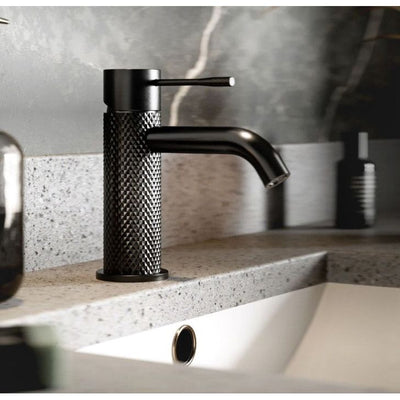 Chelsea Textured Basin Tap - Gunmetal