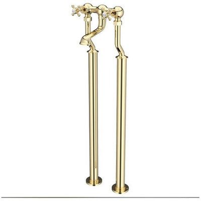 Winston Bath Filler Tap & 660mm Stand Pipes - English Gold