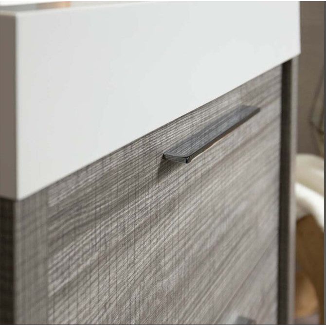 Hermoine 750mm Floor Standing Vanity Unit & Basin - Grey Ash