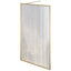 Hopper Brushed Gold Frame Shower Screen - Fluted Glass 1180mm