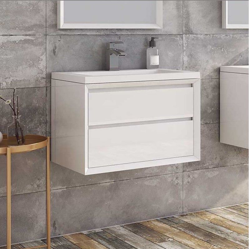 Jupiter 800mm Wall Hung Vanity Unit Gloss White