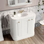 Louise Curved Vanity Unit in White – 900mm