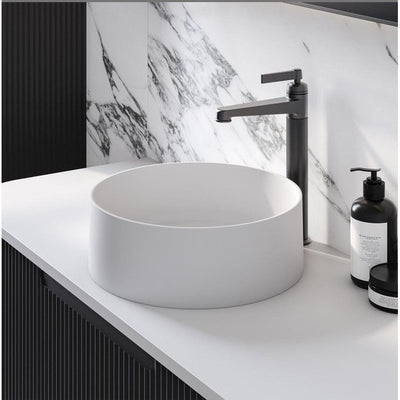 Michael Countertop Stone Basin Matt White N23